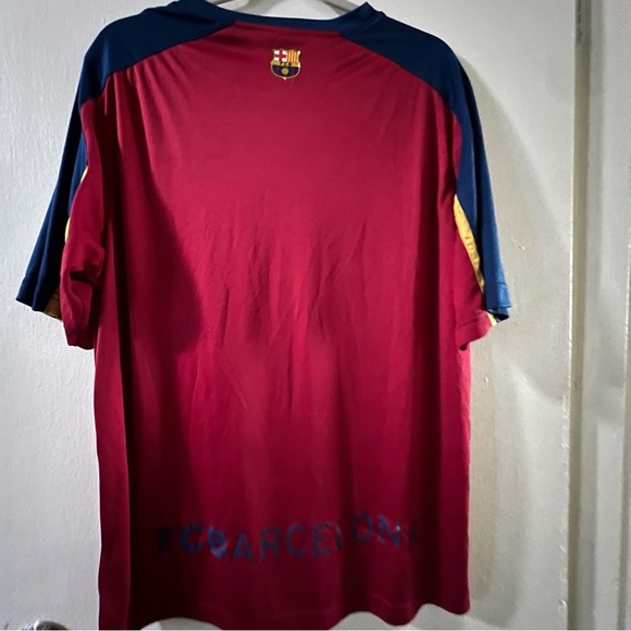 FCB Barcelona Burgundy Navy V NeckShirt - Picture 2 of 6